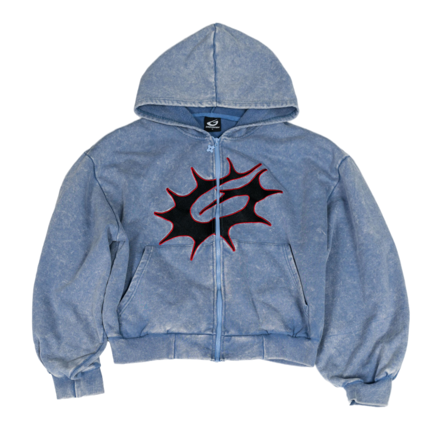 BLUE "SPIKE" LOGO HOOODIE