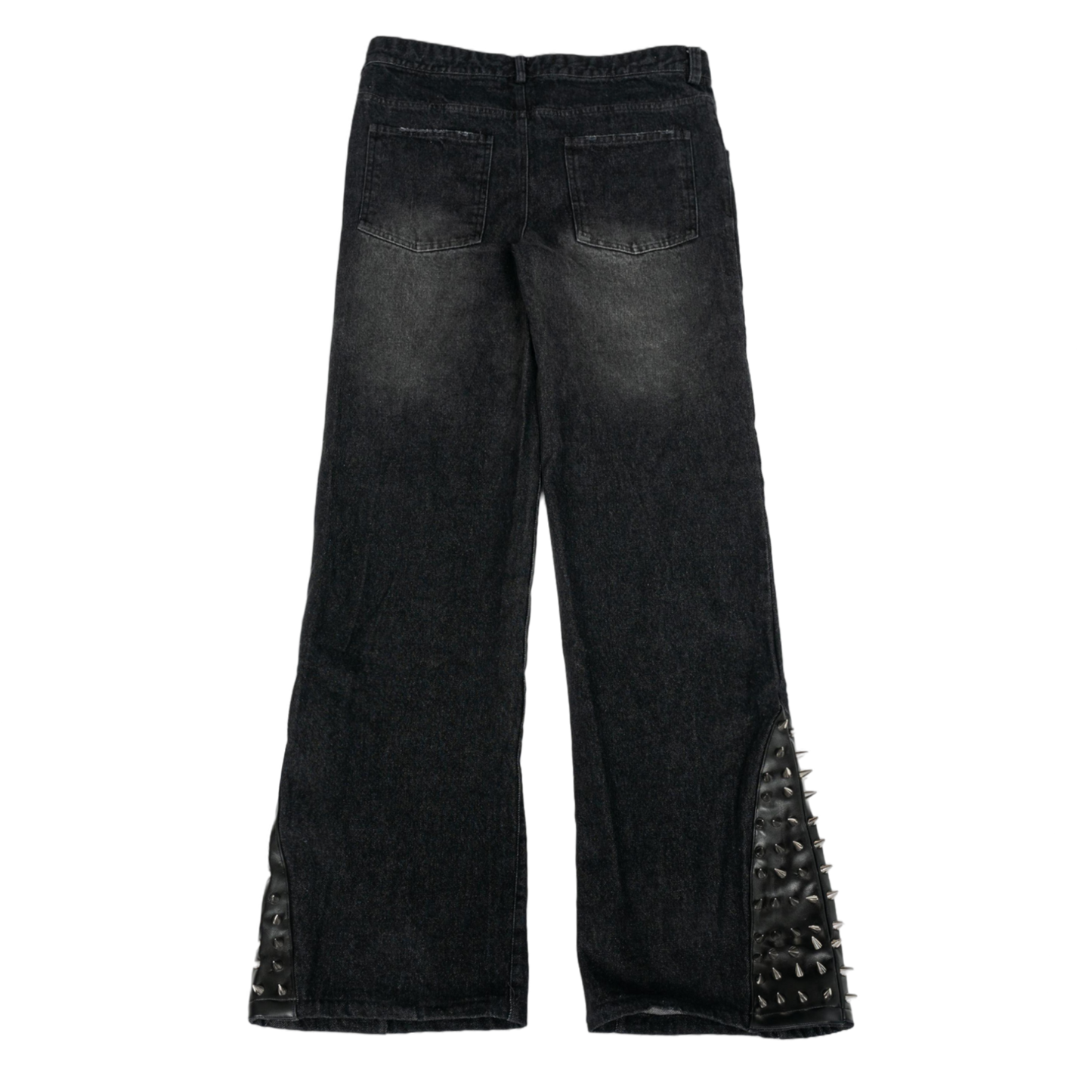 BLACK "MOTOR" SPIKED JEANS