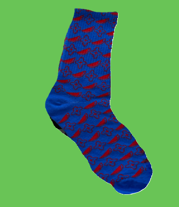 BLUE RED SOCKS